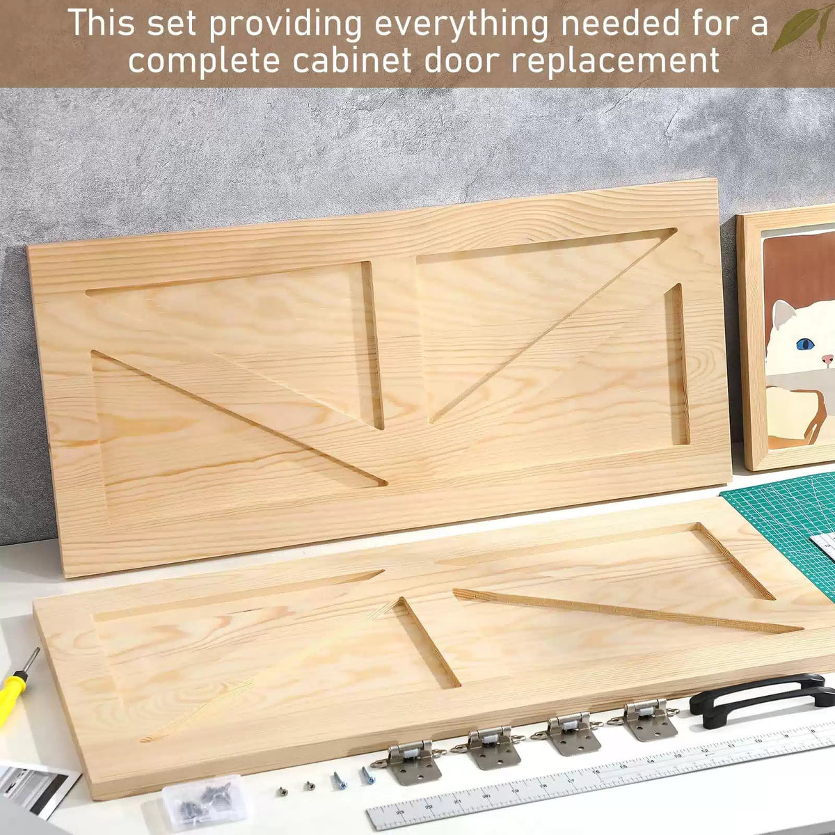 Sintuff 4 Sets 13.25'' W x 29'' H Unfinished W X H, Wood Color [6]