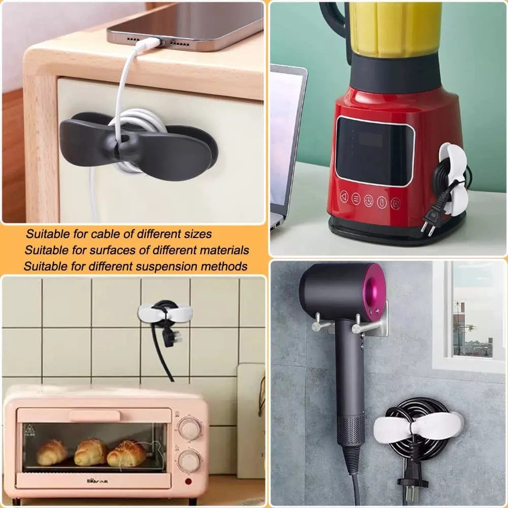 SisBroo Cord Organizer for Appliances, 4PCS Kitchen Appliance black*2+white*2 [7]