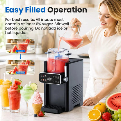 Slushie Machine for Home, Ice Cream Maker, 6 Presets, No Standard, Black [3]
