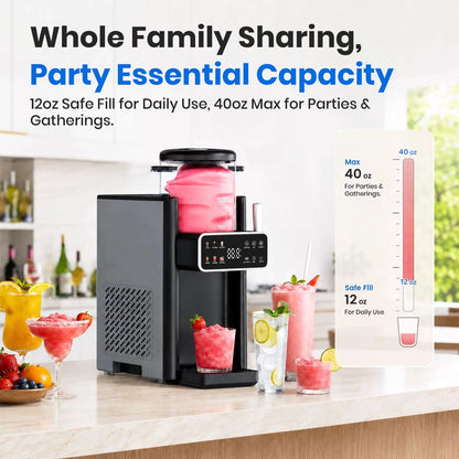 Slushie Machine for Home, Ice Cream Maker, 6 Presets, No Standard, Black [6]