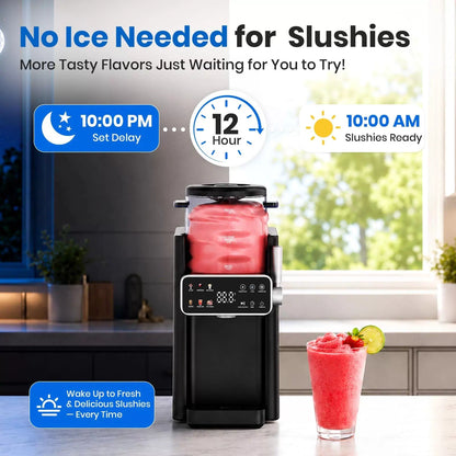 Slushie Machine for Home, Ice Cream Maker, 6 Presets, No Standard, Black [8]