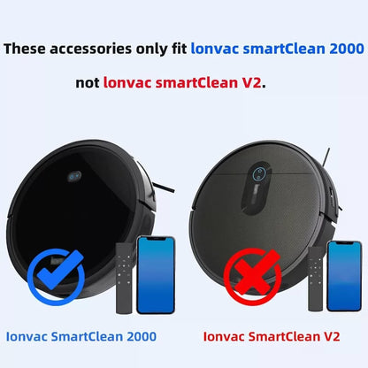 SmartClean 2000 Accessories Kit for Ionvac 2000 Robovac - 2 Black [9]