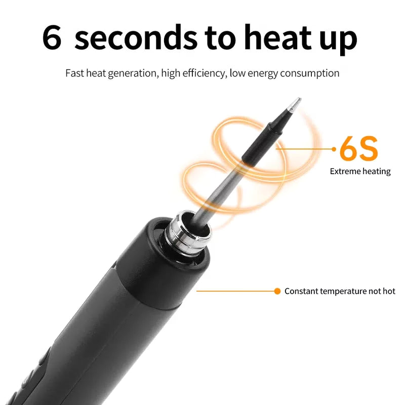 Soldering Iron Mini Small Soldering Iron Set Portable Household Type-C Interface 600mAh Battery Adjustable Temperature [4]