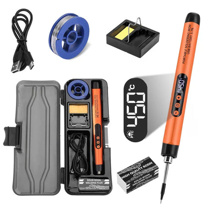 Soldering Iron Mini Small Soldering Iron Set Portable Household Type-C Interface 600mAh Battery Adjustable Temperature [9]