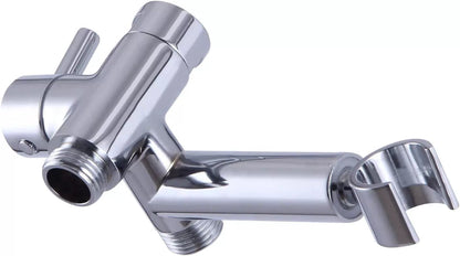 Solid Metal Shower Arm Diverter with Handshower Mount for Hand Held Chrome [1]