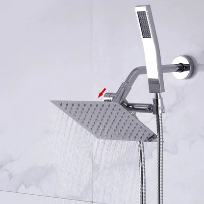 Solid Metal Shower Arm Diverter with Handshower Mount for Hand Held Chrome [7]
