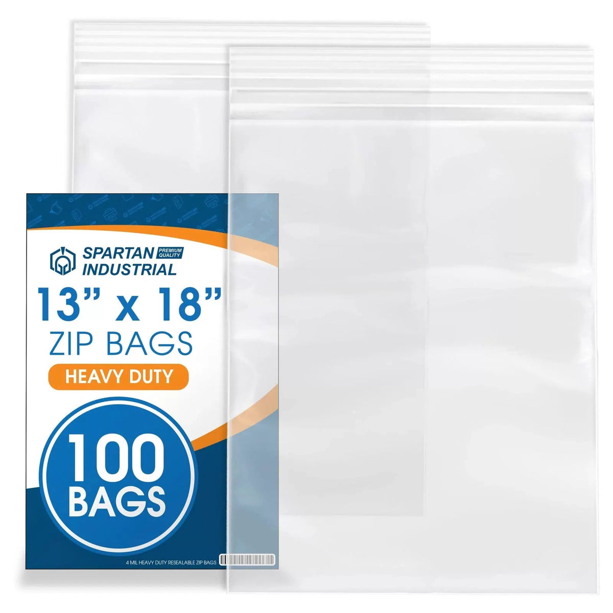 Spartan Industrial - 13” X 18” (100 Count) 4 Mil Thick Clear 13" X 18", clear [1]