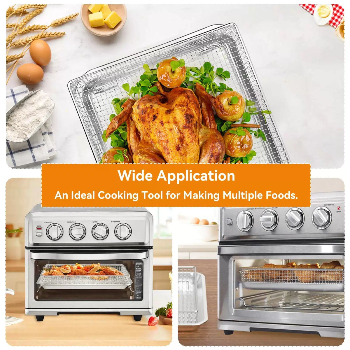 Stainless Steel Baking Tray Pan Compatible 2 Pack Pan, [4]