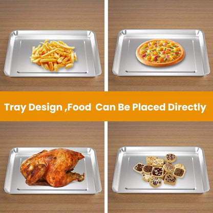 Stainless Steel Baking Tray Pan Compatible 2 Pack Pan, [5]