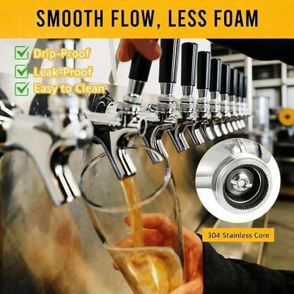 Standard Beer Faucet 304 Stainless Steel Core Tap for Kegerator... [2]