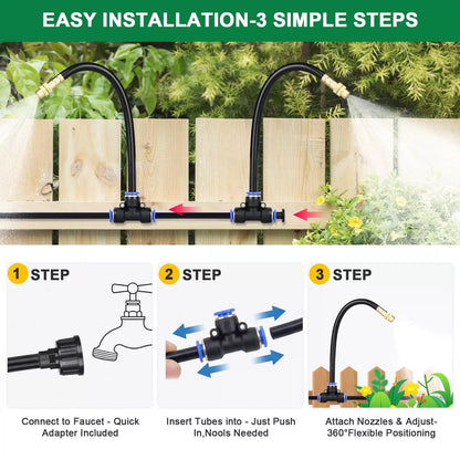 Starrey Drip Irrigation System, 2026-Upgrade 100Ft 1/4" Garden 100FT/24pcs [4]