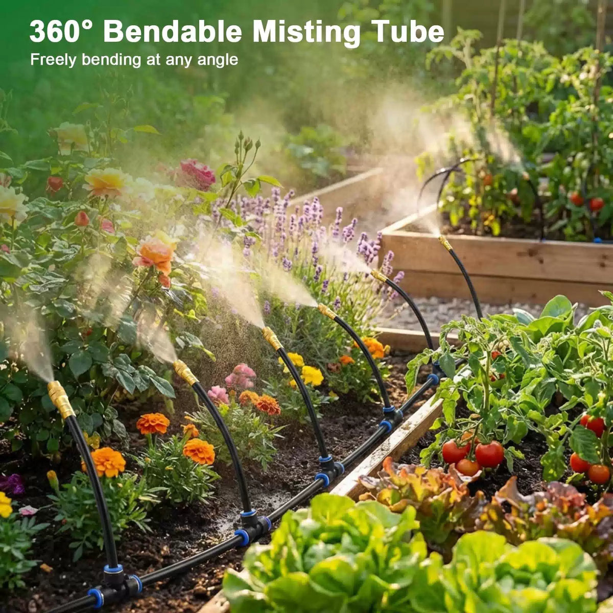 Starrey Drip Irrigation System, 2026-Upgrade 100Ft 1/4" Garden 100FT/24pcs [6]