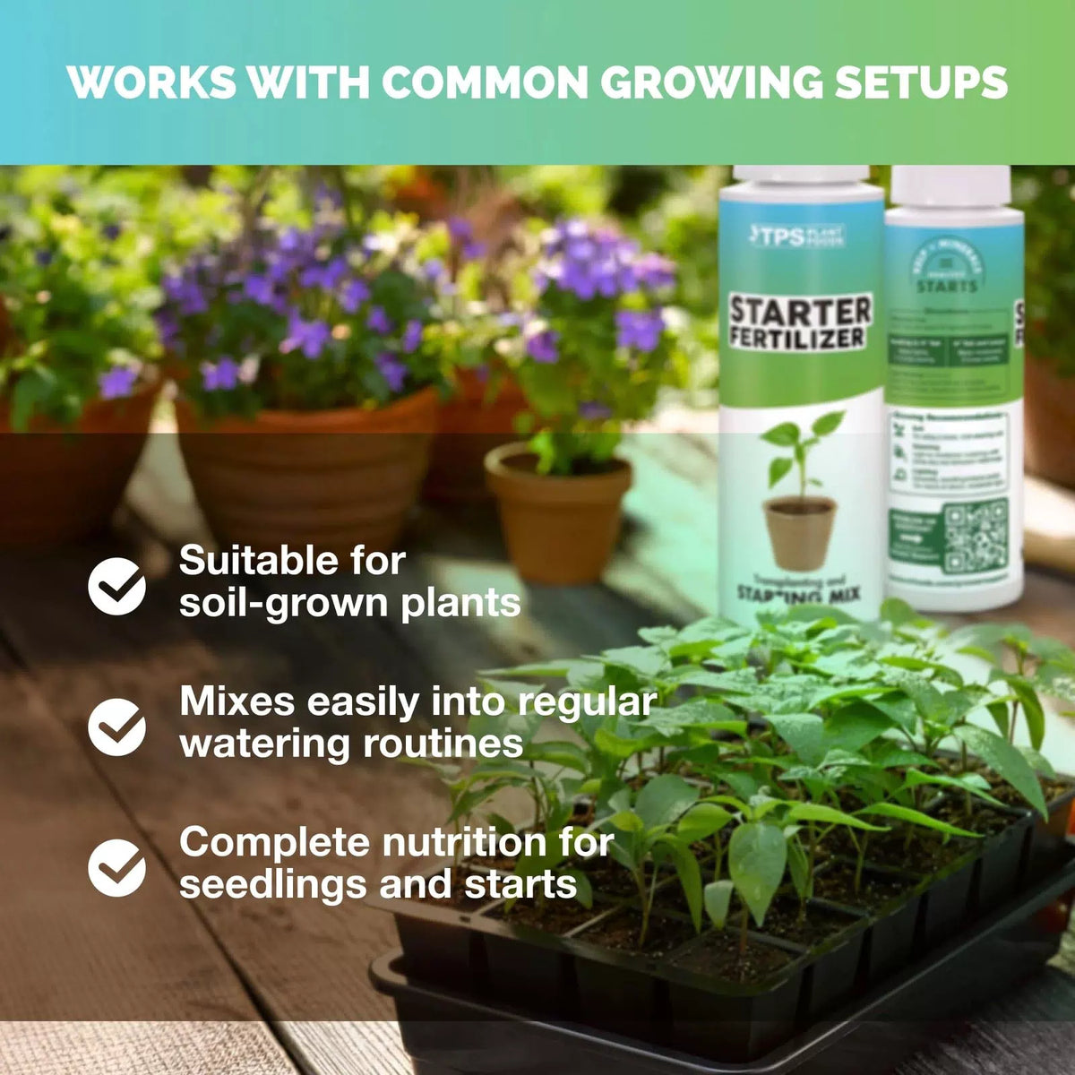 Starter Fertilizer – Liquid Plant Food for Seedlings, Starts 8 oz (1/2 Pint) [5]