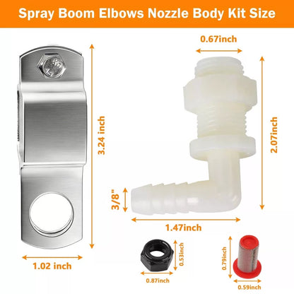 Sthovd Spray Boom Repair Kit Include 3/8" Polypropylene 0.375 inches, White [4]
