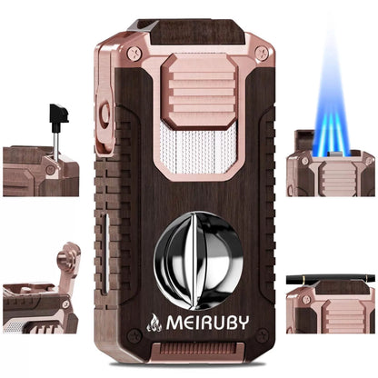 Stocking Stuffers Gifts for Men, 5-in-1 Butane Torch Lighter, Wood Color [1]