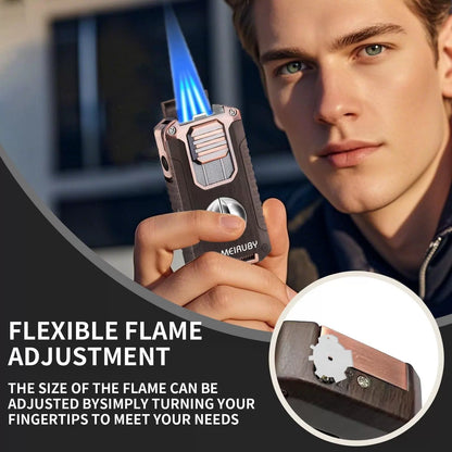 Stocking Stuffers Gifts for Men, 5-in-1 Butane Torch Lighter, Wood Color [5]