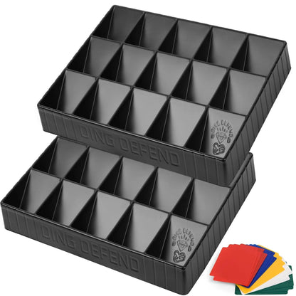 Storage Standard 2 Pack Card Sorting Tray - 17 x 13 x 2 inches, Black [1]