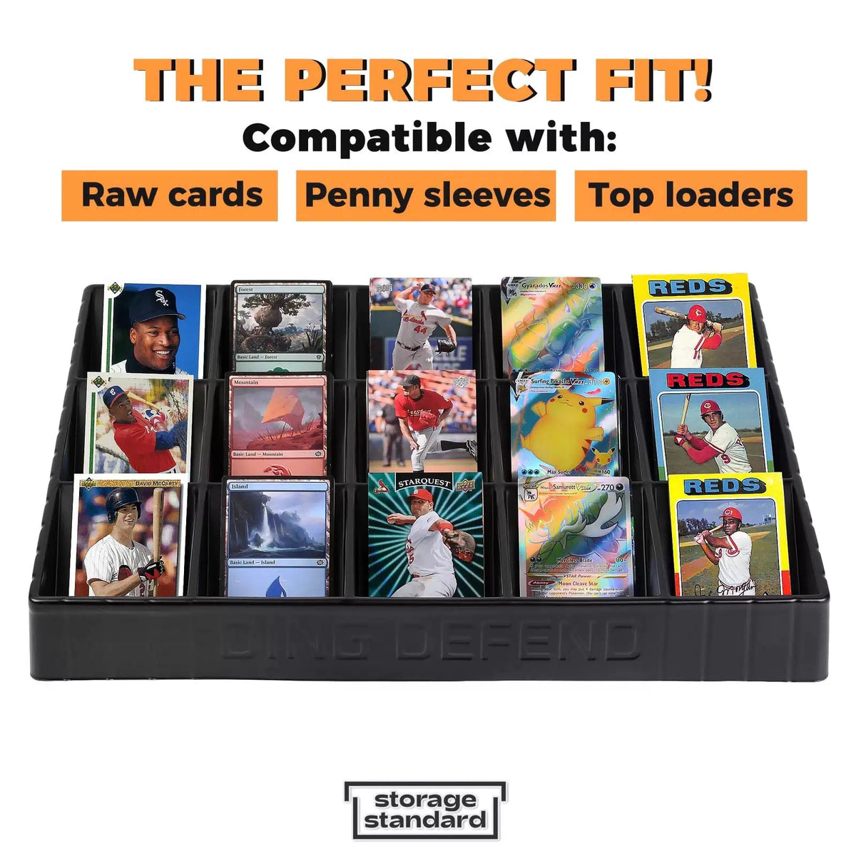 Storage Standard 2 Pack Card Sorting Tray - 17 x 13 x 2 inches, Black [7]