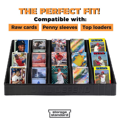 Storage Standard 2 Pack Card Sorting Tray - 17 x 13 x 2 inches, Black [7]