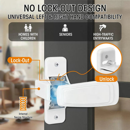 Storm & Screen Door Latch Replacement Kit with Strike Plate,White White [6]