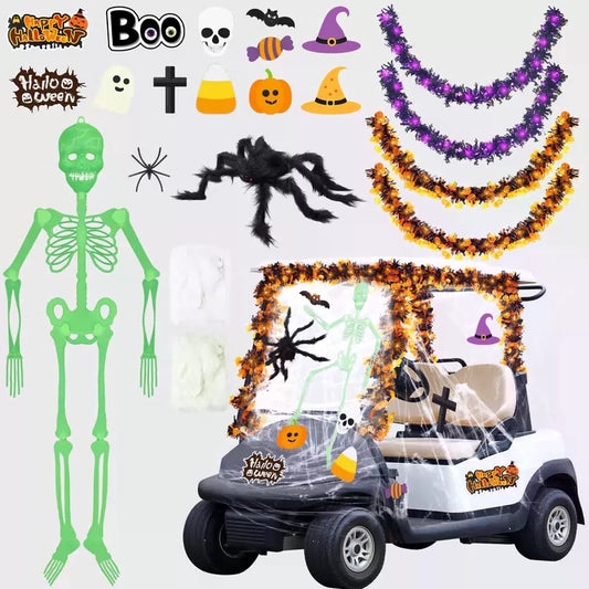 Suncalla Halloween Golf Cart Decoration Kit-Halloween Car multicolor [1]