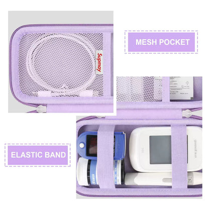 Supmay Diabetic Supplies Hard Case 6.6 x 3.8 x 1.9 inch, Purple [4]