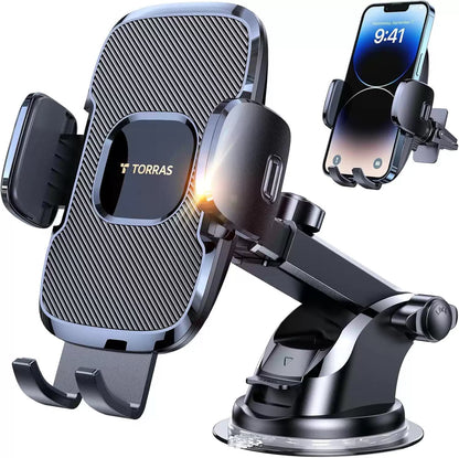 TORRAS Ultra-Durable Phone Holders for Your Car【96+LBS classic, Black [1]