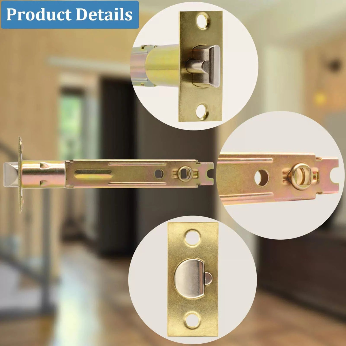 TPard 5-Inch Deadlatch Door Lock Replacement Latch ‎5-inch Backset, 5" [7]