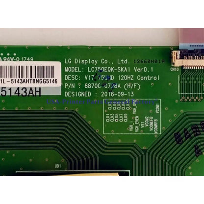 T-Con Board Fir For Sony XBR-75X850E 75" 4K Android TV 6870C-0728A 6871L-5143B [3]