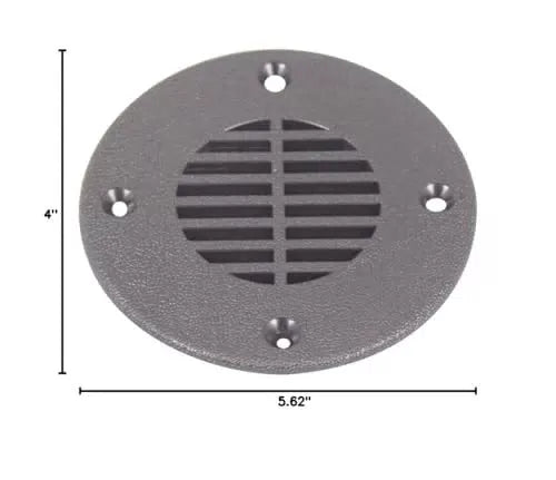 T-H Marine FD-4-DP Floor Drain and Vent Cover - Black, 4" 5-5/8" dia., Black [2]