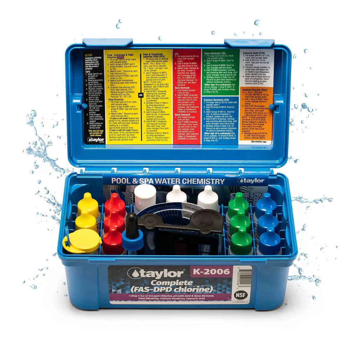 Taylor Pool Water Test Kit, Complete Swimming 1 Pack, blue [1]