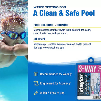 Taylor Technologies K-1001 DPD, 3-in-1 Pool Test Kit for Free Оne Расk [3]