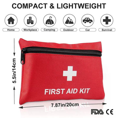 Tenquan 100-Piece First Aid Kit - Compact Portable 100 Piece Set, Red [7]