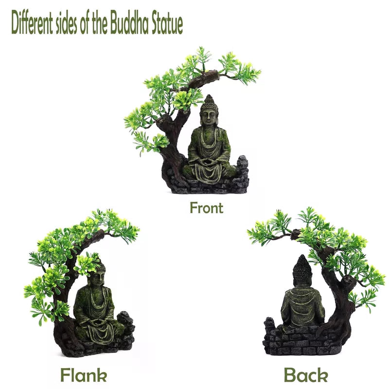 Tfwadmx Aquarium Buddha Statue Decoration Resin Style 1, Gold Or Golden Brown [3]