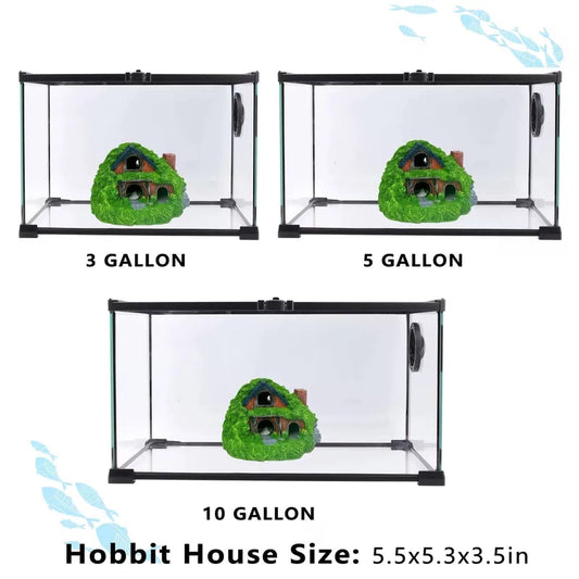 Tfwadmx Fish Tank Hobbit 5.5 x 5.3 x 3.5 inches, Green-5.5 X X Inches [1]
