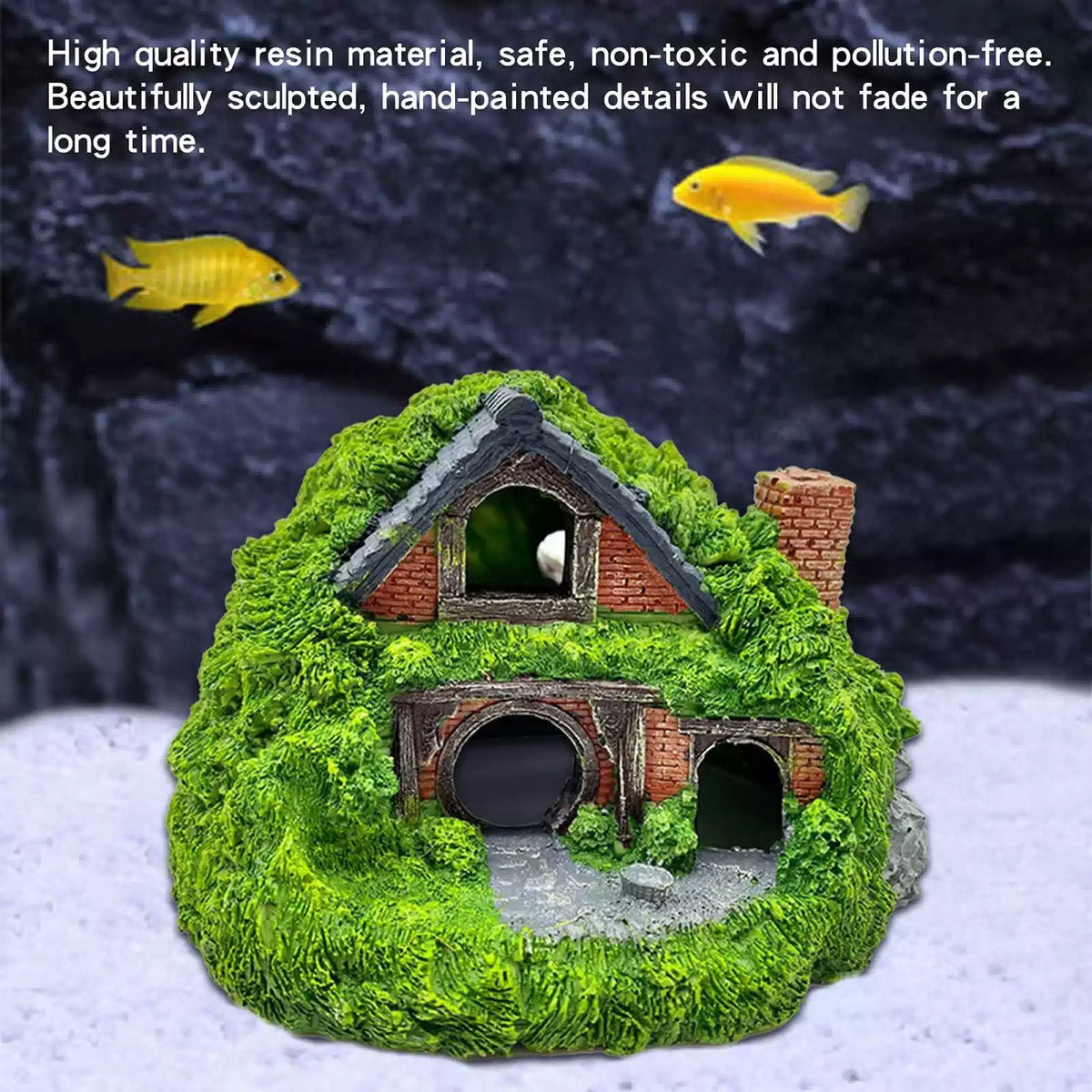 Tfwadmx Fish Tank Hobbit 5.5 x 5.3 x 3.5 inches, Green-5.5 X X Inches [2]