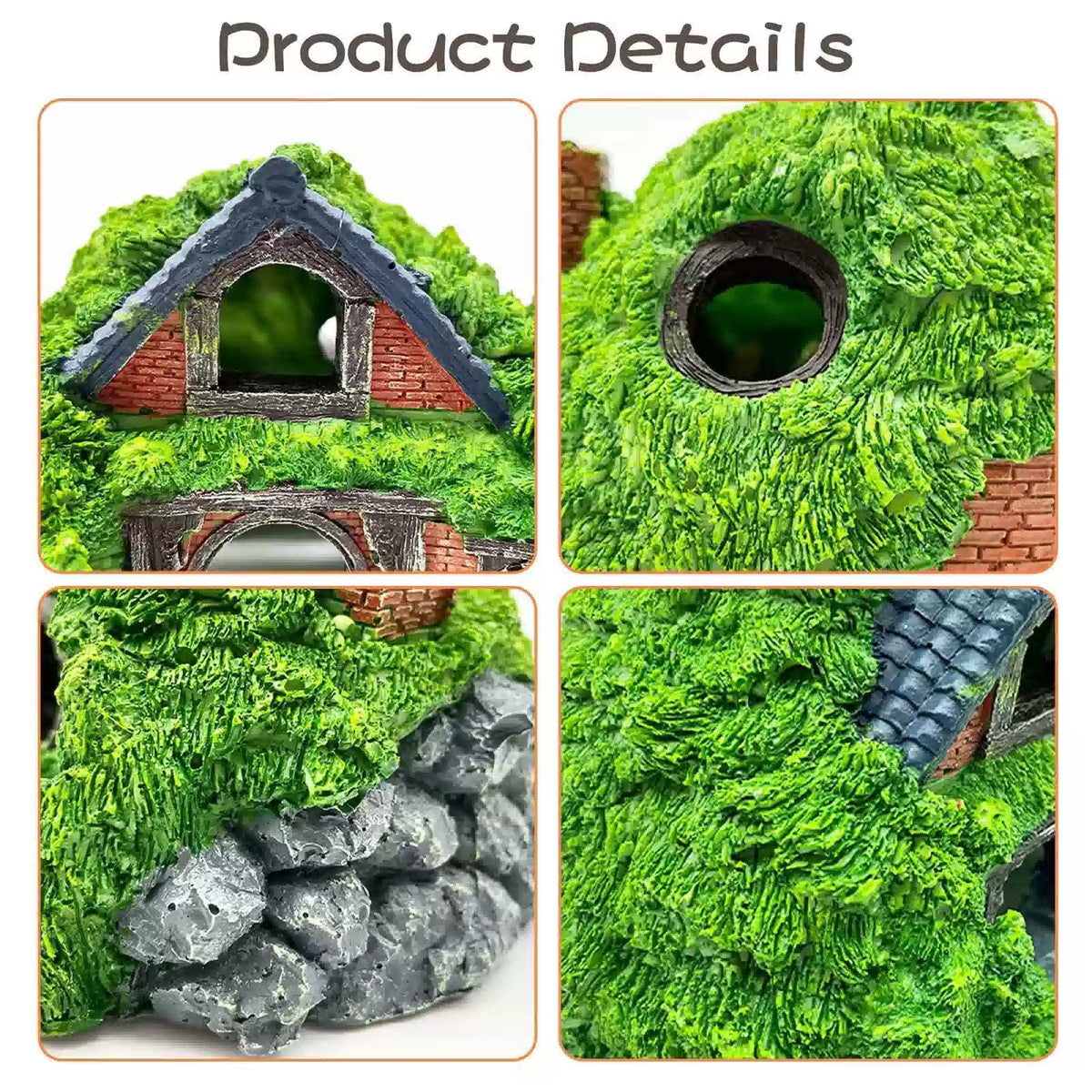 Tfwadmx Fish Tank Hobbit 5.5 x 5.3 x 3.5 inches, Green-5.5 X X Inches [5]