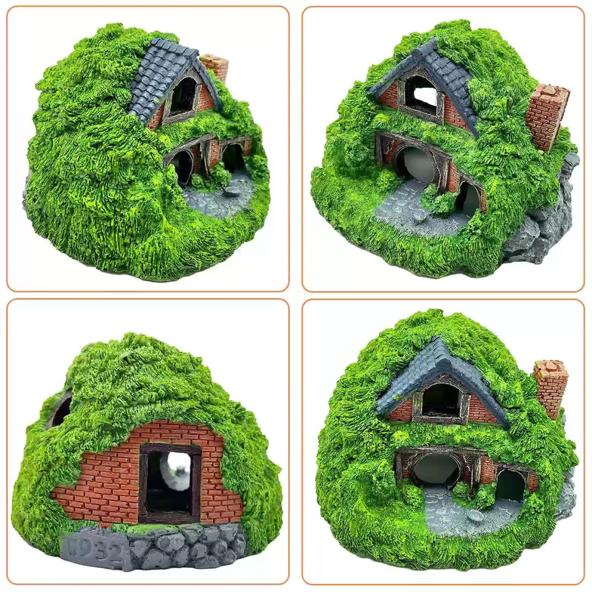 Tfwadmx Fish Tank Hobbit 5.5 x 5.3 x 3.5 inches, Green-5.5 X X Inches [6]