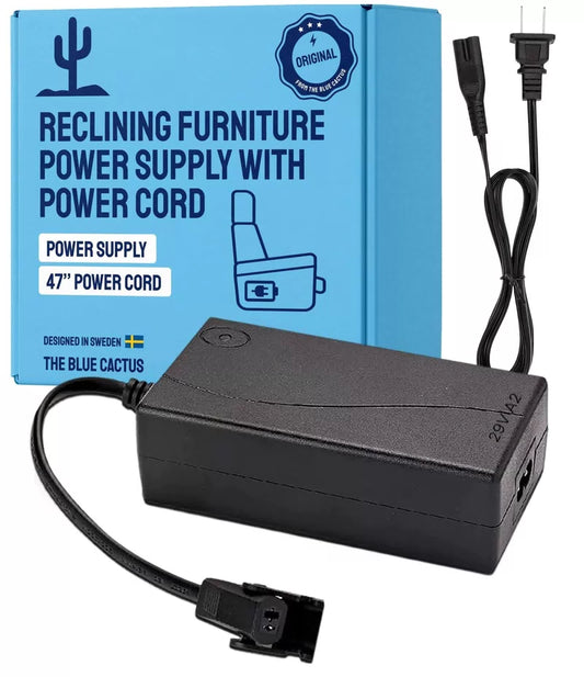 The Blue Cactus Company Reclining Universal Power Cord (Pack of 1), Black [1]