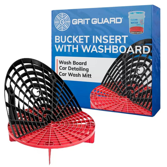 The  Grit Guard Bucket Insert with Washboard Combo | Black/Red [1]