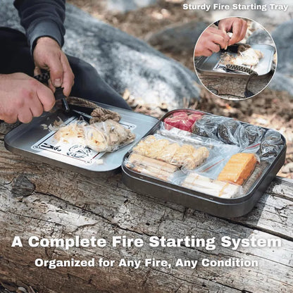 TinFerno Fire Starting Kit – 100pc Starter for Campfires, Large, Black [2]