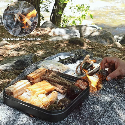 TinFerno Fire Starting Kit – 100pc Starter for Campfires, Large, Black [5]