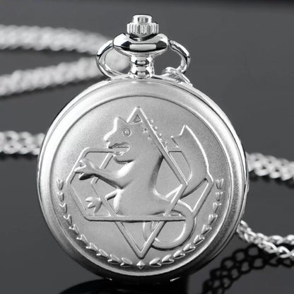 Tiong Pocket Watch with Chain for Cosplay Pendant Accessories & Gifts silver [3]