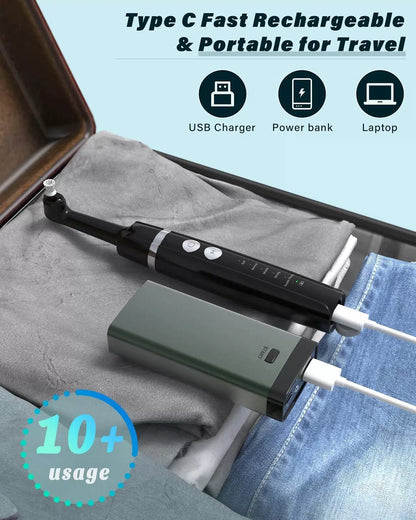 Tooth Polisher, Rechargeable Whitening Kit 1 Ounce (Pack of 1), Black [6]