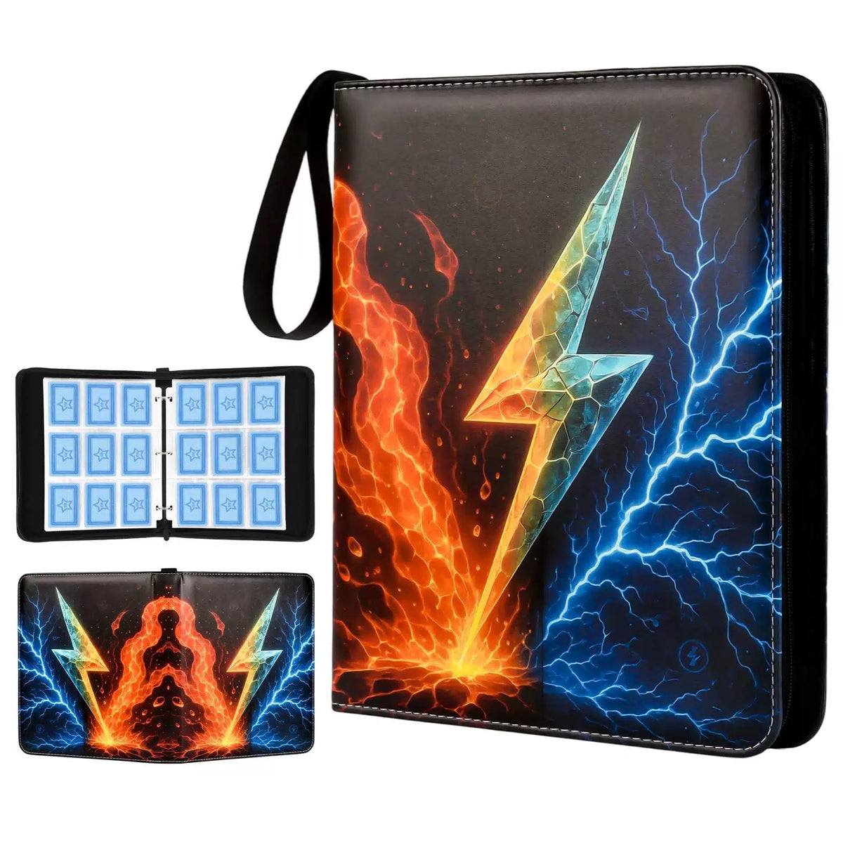 Trading Card Binder 9 Pocket, 9 900 Cards, Lightning Bolt-9 Pockets [1]