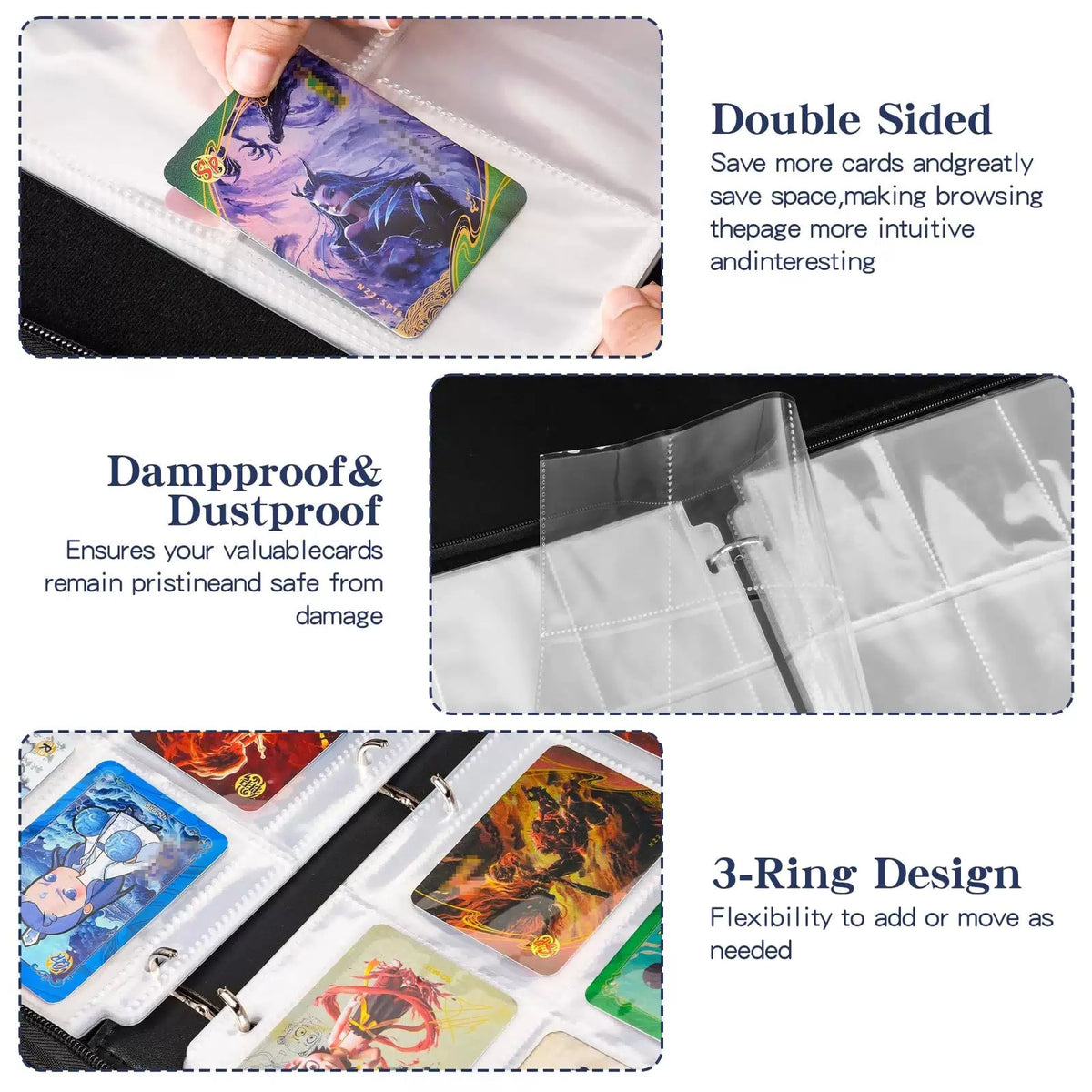 Trading Card Binder 9 Pocket, 9 900 Cards, Lightning Bolt-9 Pockets [5]