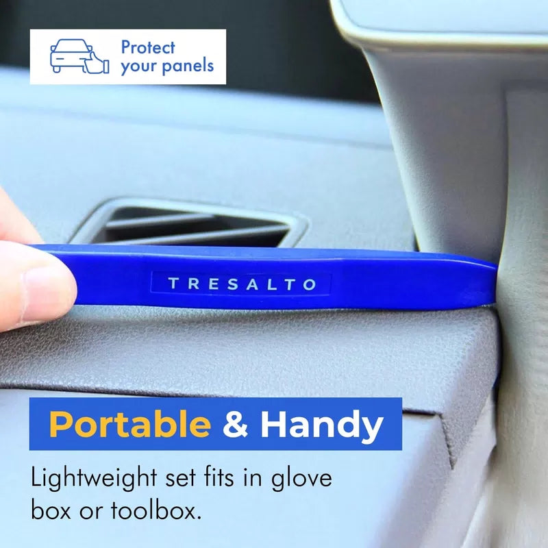 Tresalto Auto Trim Removal Tool Kit - 5 Piece Set for Dash, Door 5 Pack, Blue [2]