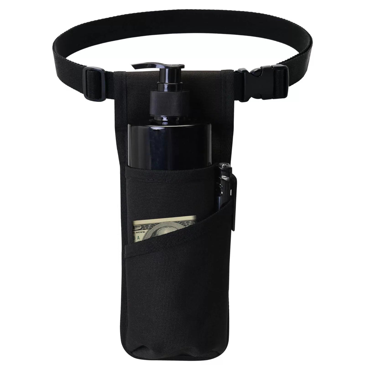 Tuhaoge Massage Bottle Bag Oil Holster Lotion 1 Bottle, Black [1]