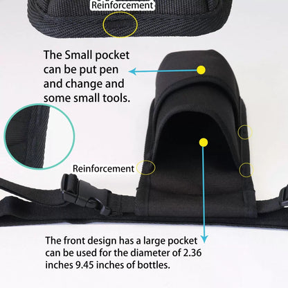 Tuhaoge Massage Bottle Bag Oil Holster Lotion 1 Bottle, Black [2]