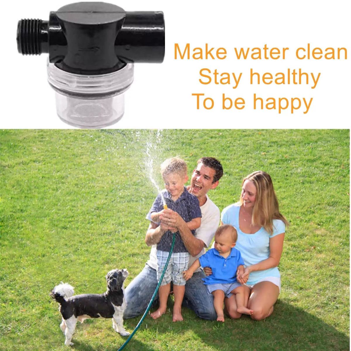 Twist-On Pipe Water Pump Strainer,RV 3 x 17/8 x 2 1/2 inch, Black [6]